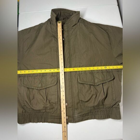 London Fog Vintage Flyer's Cold Weather Jacket - Olive Size L Lined - Picture 12 of 15